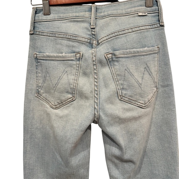 MOTHER The Mid Rise Dazzler Crop Fray Jeans Sun Kissed Size 24 - Picture 5 of 9